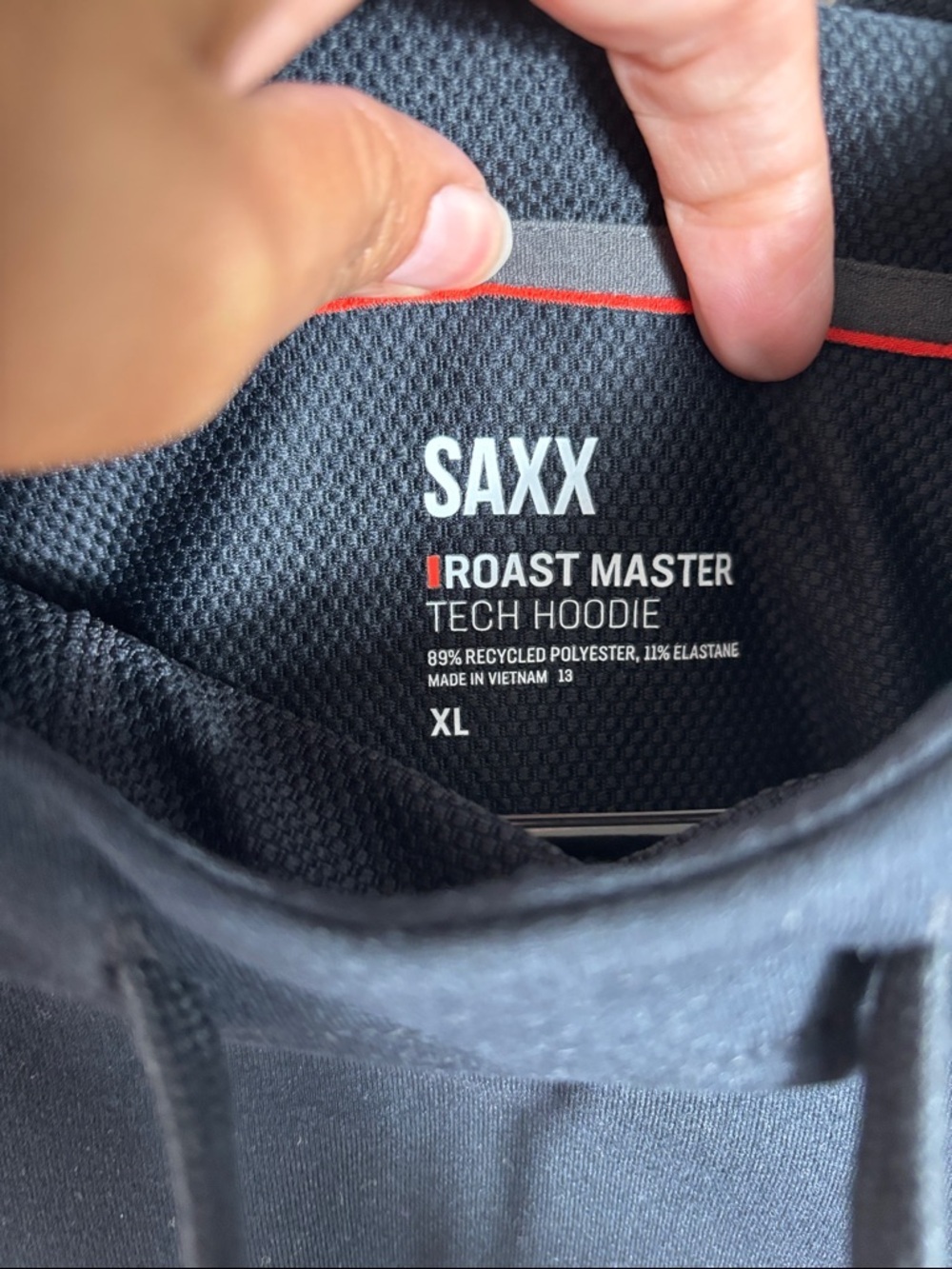 SAXX Roast Master Tech Hoodie Black XL Pullover Sweatshirt - Picture 6 of 9